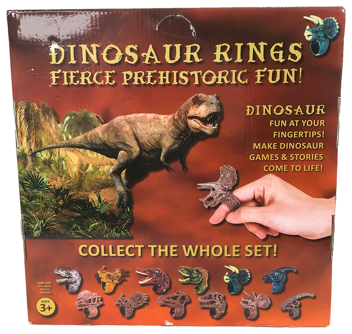 Dinosaur Ring Display Box, x12 Ring Assortment - 4