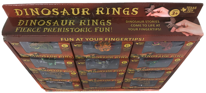 Dinosaur Ring Display Box, x12 Ring Assortment - 5