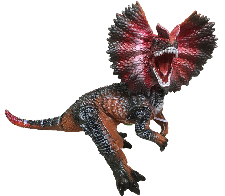 Dilophosaurus 17" Vinyl Dinosaur Figurine with Sound Effects - 2