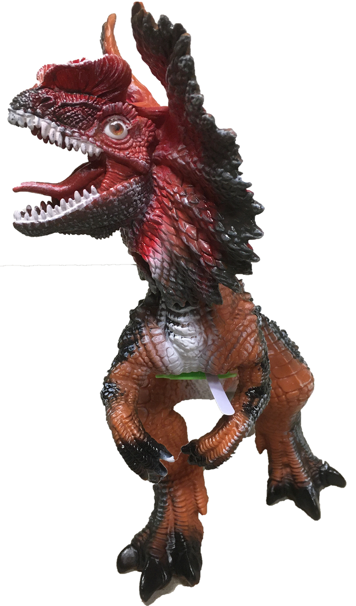 Dilophosaurus 17" Vinyl Dinosaur Figurine with Sound Effects - 3