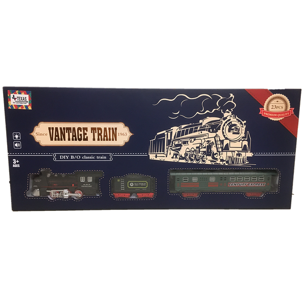 Vintage Classic Train Set with Tracks and Accessories