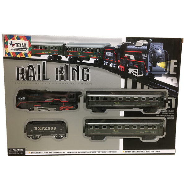 Classic Electric "Rail King" Train Set with Tracks