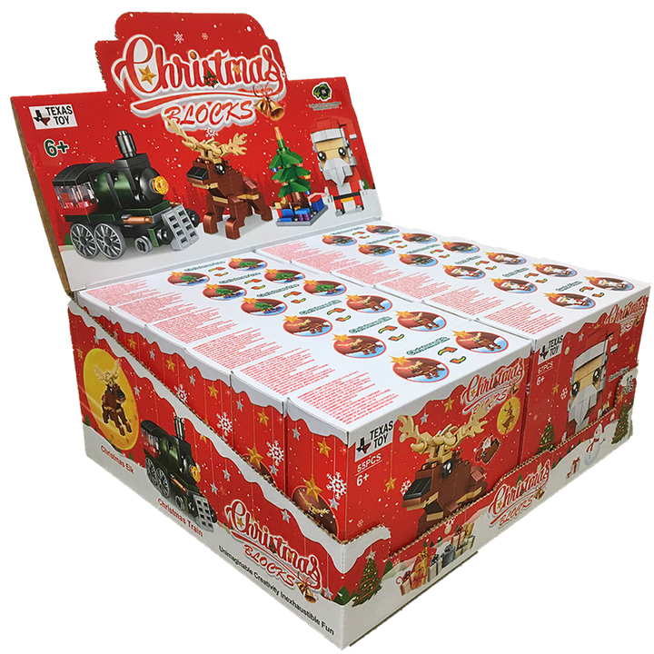 Christmas Blocks Display Set, Stocking Stuffer XMas Brick Kits - 2