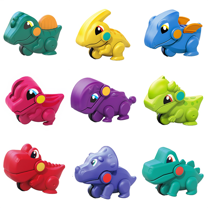 Pocket Dinosaur Push Toys, Nine Dino Styles Available! Ankylosaur