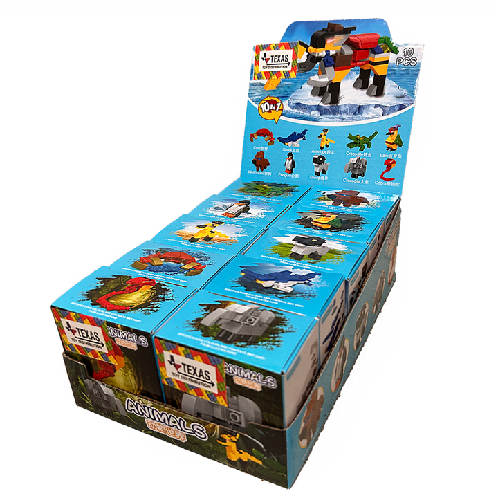 Animal Building Brick 10-in-1 Display Set