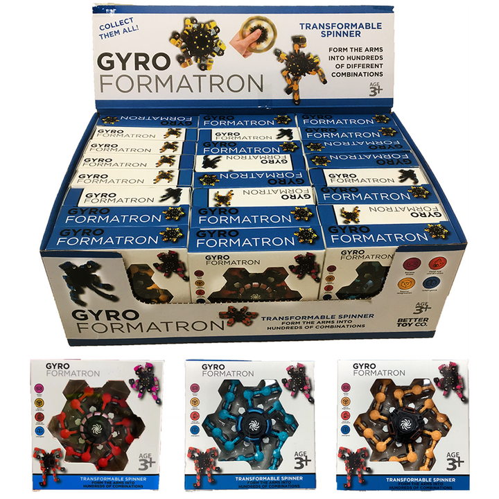 Gyro Formatron Fidget Spinners with Adjustable Arms Blue