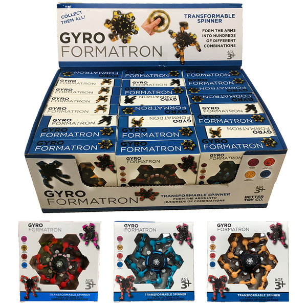 Gyro Formatron Fidget Spinners with Adjustable Arms Yellow