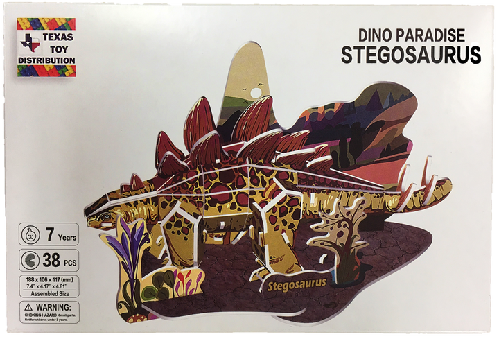 Dinosaur 3D Puzzles EPS Foam Puzzle Sets, Six Types Stegosaurus - 3