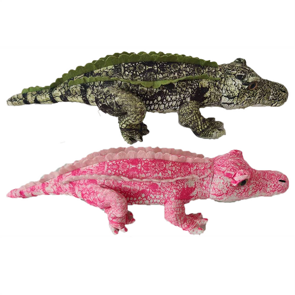 Crocodile Plush 14 Stuffed Animals, Pink and Green Options! Green