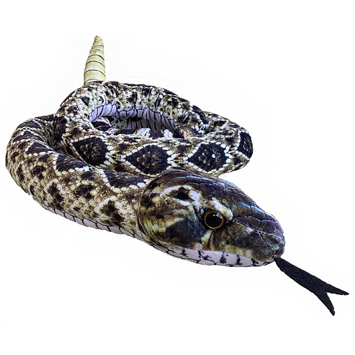 Diamondback Rattlesnake Plush Snake Stuffed Animal 10 Feet Long