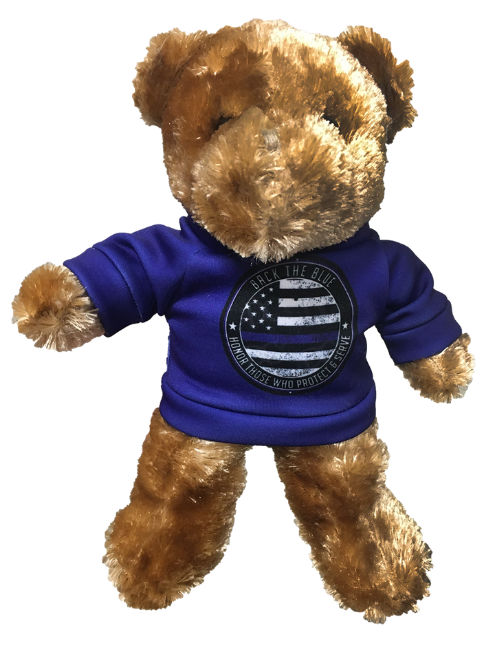 Teddy Bear 11.5 Tall Plush Stuffed Animal Teddy Bear with "Back the Blue" Shirt - 6