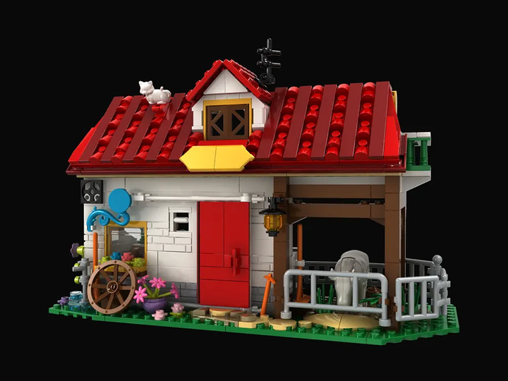 Cow and Horse Barn Building Brick Kit (535 pcs) - 3