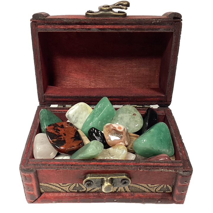 Treasure Chest with Assorted Tumble Stones - 2