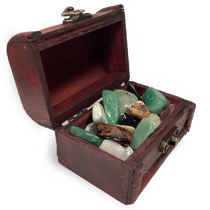 Treasure Chest with Assorted Tumble Stones - 3