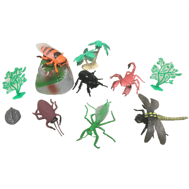 Insects 5" Figurine Bug Toys in Bucket - Creepy, Crawly Fun! - 3