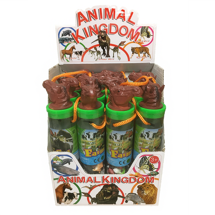 Farm Animals 2" Figurines Tube, Display Set of 12 Tubes - 2