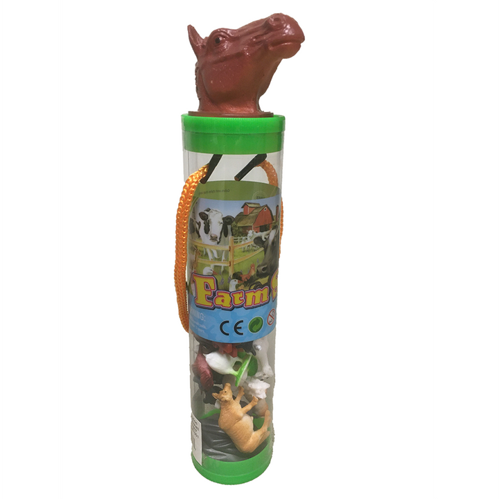 Farm Animals 2" Figurines Tube, Display Set of 12 Tubes - 3