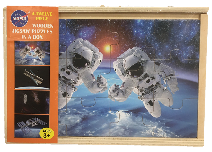 NASA 4-in-1 Wood Space 12pc Jigsaw Puzzle Set - 2