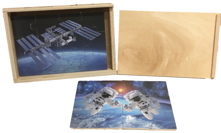 NASA 4-in-1 Wood Space 12pc Jigsaw Puzzle Set - 4