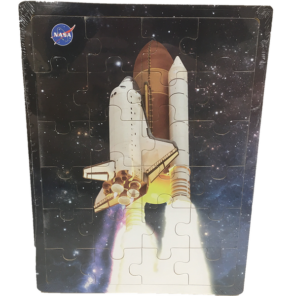 NASA Space Shuttle Stack Launch Wood 24-pc Jigsaw Puzzle