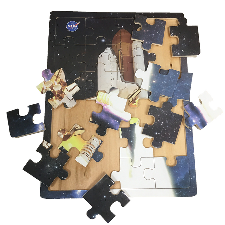 NASA Space Shuttle Stack Launch Wood 24-pc Jigsaw Puzzle - 2