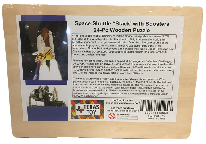 NASA Space Shuttle Stack Launch Wood 24-pc Jigsaw Puzzle - 3