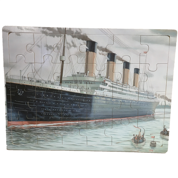 Titanic Port Scene w/ Smoke 24pc Wood Jigsaw Puzzle