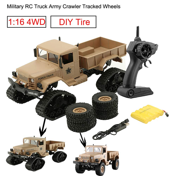 2.4 GHz scale 1:16 military truck Tan - 4