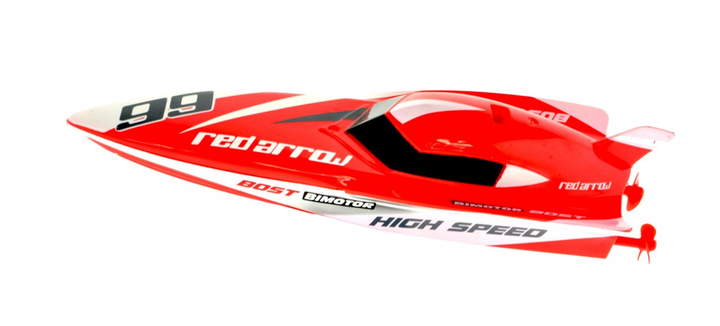 Micro 2.4 Ghz deep V speed boat Red - 2