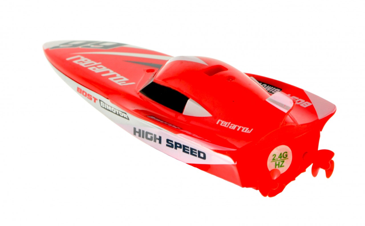 Micro 2.4 Ghz deep V speed boat Red - 3