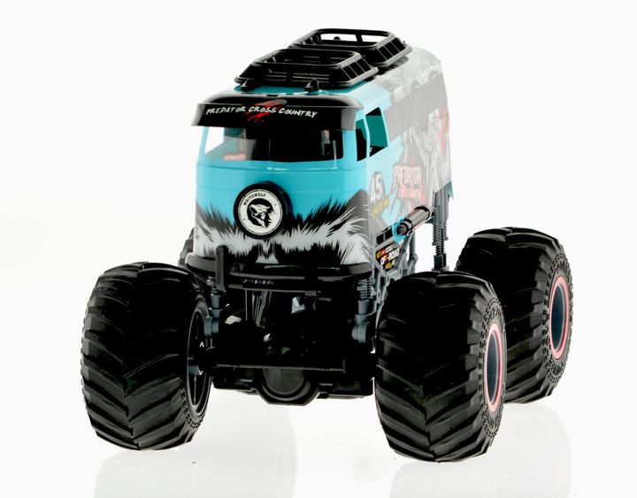 1:16 big wheel toy truck with VW bus body 2.4 GHz Blue - 2