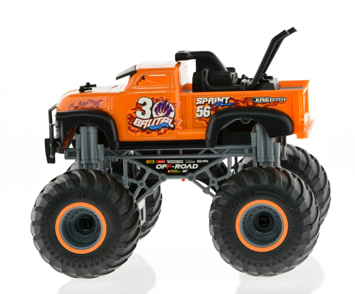 1:16 big wheel toy truck with truck body 2.4 GHz Orange - 4