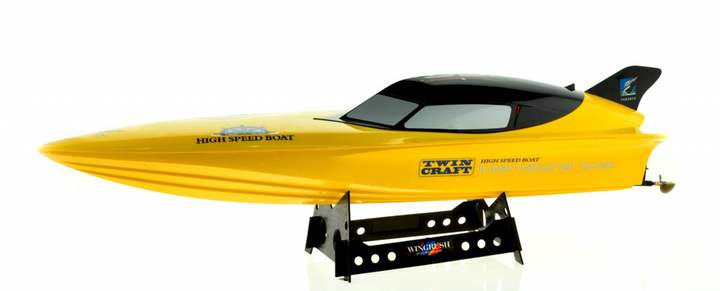 Dual Motor Speed Boat With 2.4 Ghz Remote 30 in Yellow