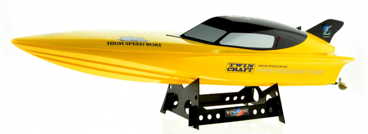 Dual Motor Speed Boat With 2.4 Ghz Remote 30 in Yellow - 3