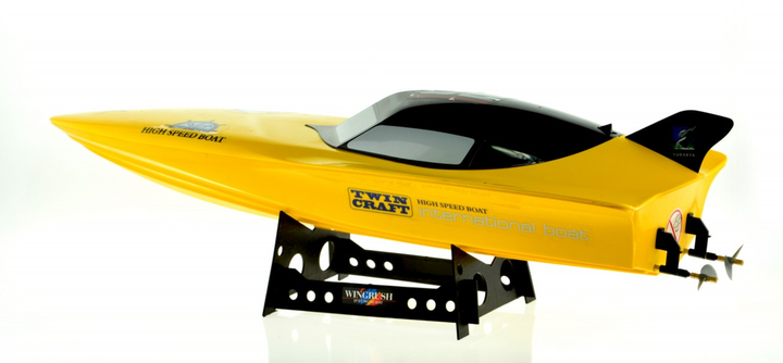 Dual Motor Speed Boat With 2.4 Ghz Remote 30 in Yellow - 4