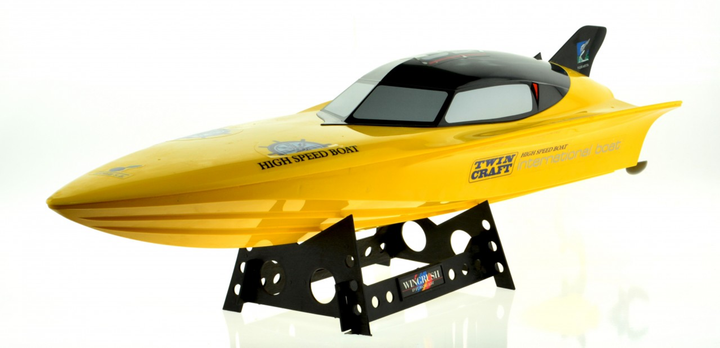 Dual Motor Speed Boat With 2.4 Ghz Remote 30 in Yellow - 6