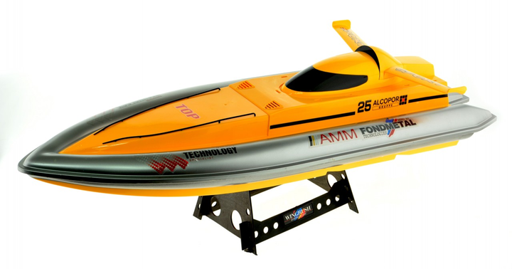 Dual Motor Speed Boat With 2.4 Ghz Remote 32 in Yellow - 3