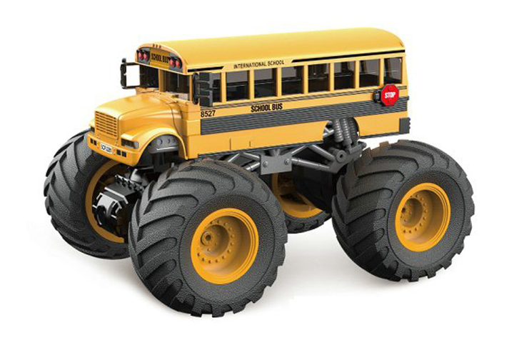 1:18 Big Wheel Racing school bus with Lights & Sounds Yellow