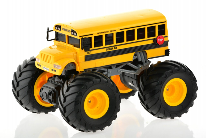 1:18 Big Wheel Racing school bus with Lights & Sounds Yellow - 3