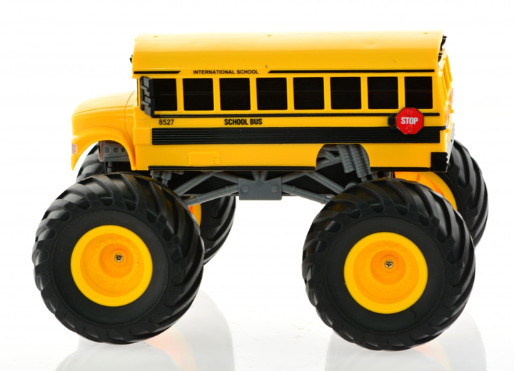 1:18 Big Wheel Racing school bus with Lights & Sounds Yellow - 4