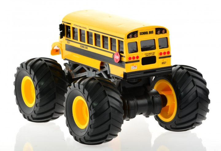 1:18 Big Wheel Racing school bus with Lights & Sounds Yellow - 5