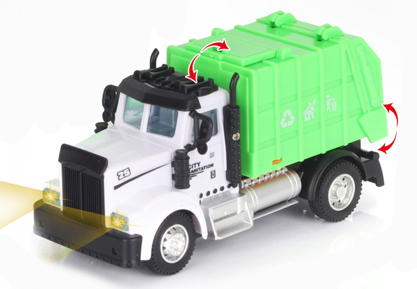 2.4G 1:64 scale RC Garbage Truck with lights and sound