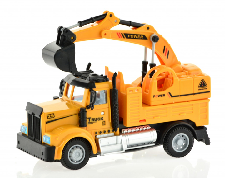 2.4G 1:64 scale RC Engineering Excavator Truck with lights and sound - 2