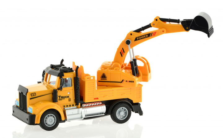 2.4G 1:64 scale RC Engineering Excavator Truck with lights and sound - 3