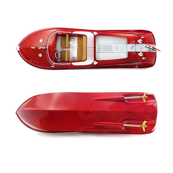 Wood Grain Speed Boat With Dual Motors And 2.4 Ghz Remote - 3