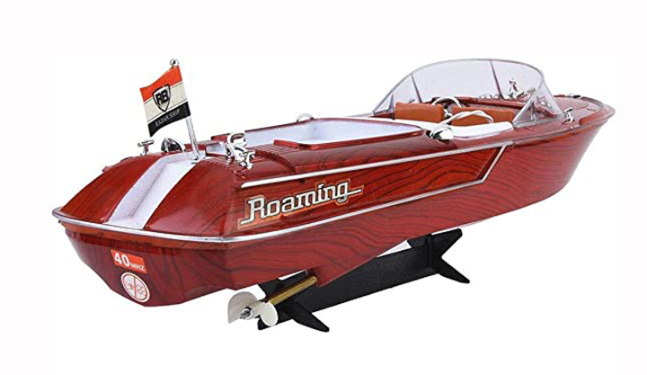 Wood Grain Speed Boat With Dual Motors And 2.4 Ghz Remote - 5