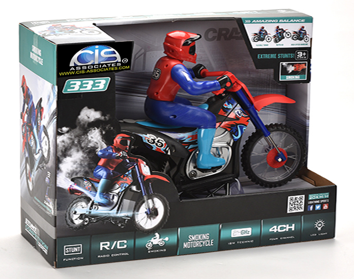 2.4G Scale 1:10 Smoking Motorcycle - 3