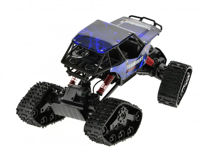 1:12 Scale Jeep With Wheels And Tracks Blue - 2