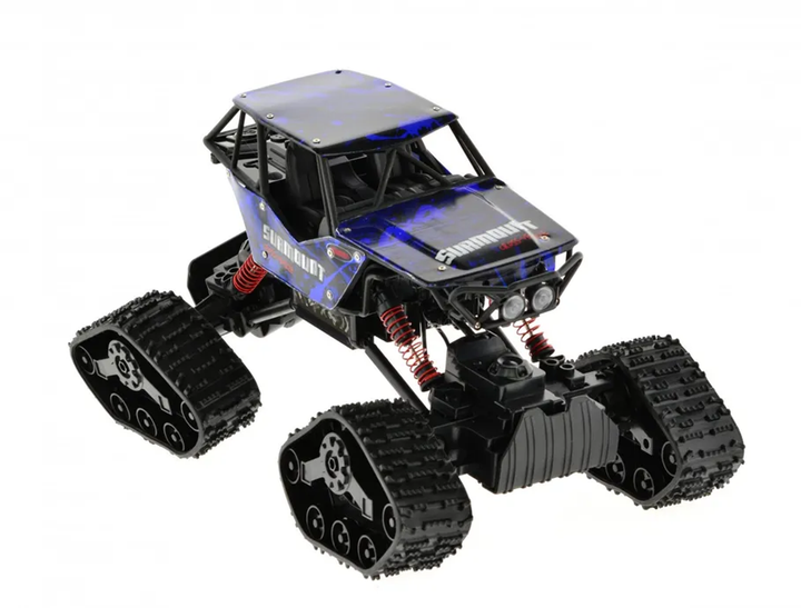 1:12 Scale Jeep With Wheels And Tracks Blue - 4