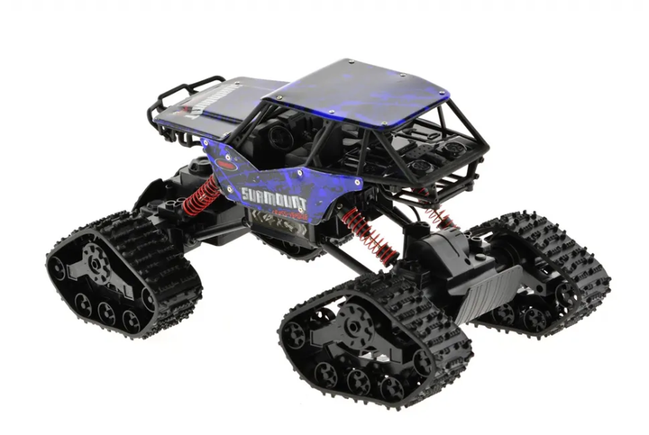 1:12 Scale Jeep With Wheels And Tracks Blue - 6